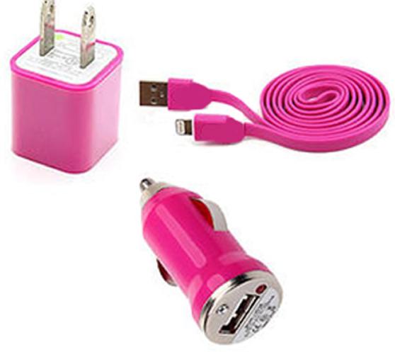 3 in 1 Charger Kit - Pink Color, KTA 74
