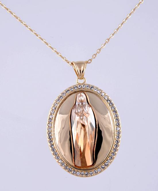 Virgin Mary Gold Plated Necklace